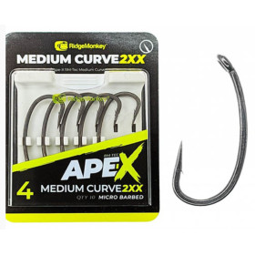 Крючок RidgeMonkey Ape-X Medium Curve 2XX Barbed №4