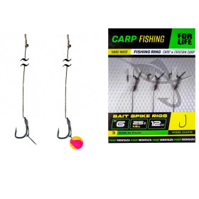 Проф Монтаж Карповый поводок с иглой Bait Spike Rigs №6, L-12см (3шт)