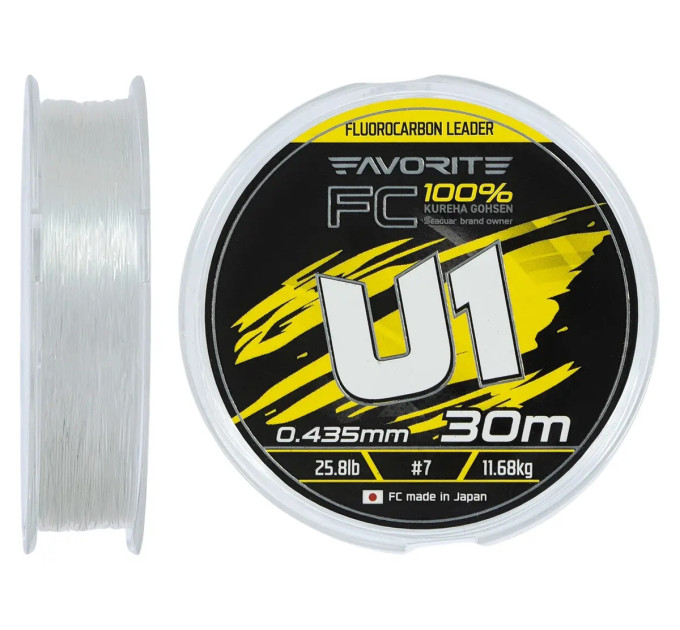Флюорокарбон Favorite U1 FC 30m #7.0/0.435mm 25.8lb/11.68kg