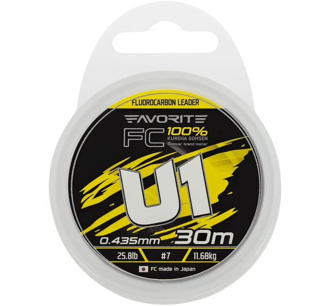 Флюорокарбон Favorite U1 FC 30m #7.0/0.435mm 25.8lb/11.68kg