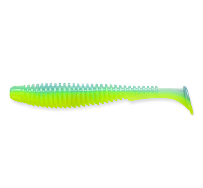 Силікон FishUp U-Shad 4" (8pcs.), #206 - Sky/Chartreuse (UV)