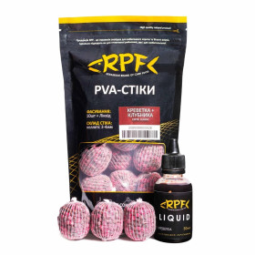 RPF ПВА-стики 10шт 15гр + Ликвид - Креветка + Клубника
