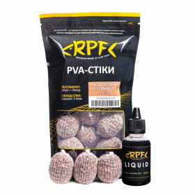 RPF ПВА-стики 10шт 15гр + Ликвид - Конопля + Тигровый орех