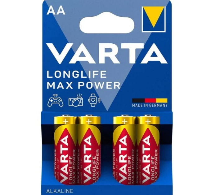 Батарейки Varta Longlife Max Power AA/LR06 Alkaline