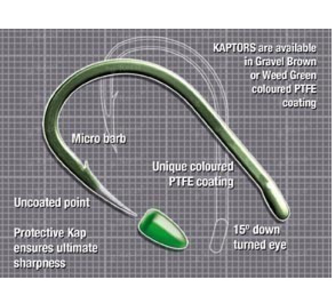Крючок Korda Kaptor Kurv Shank Hook №6 Weed