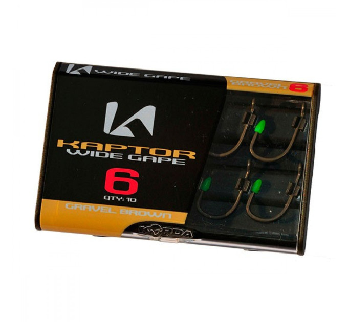 Крючок Korda Kaptor Wide Gape №8 Gravel Brown