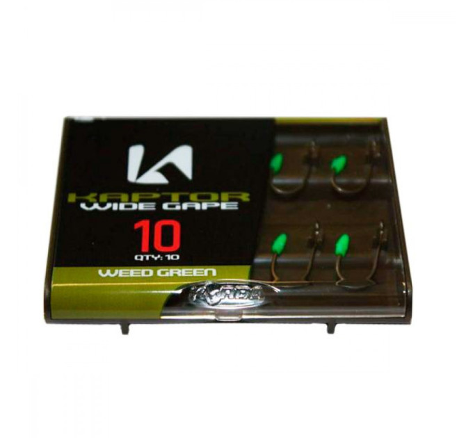 Крючок Korda Kaptor Wide Gape №8 Weed Green