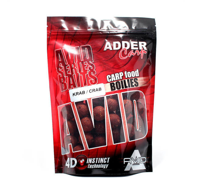 Бойлы Adder Carp Boilies Avid 16 mm 200 g Crab / Краб