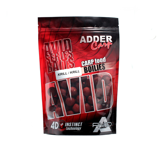 Бойлы Adder Carp Boilies Avid 16 mm 200 g Krill / Криль