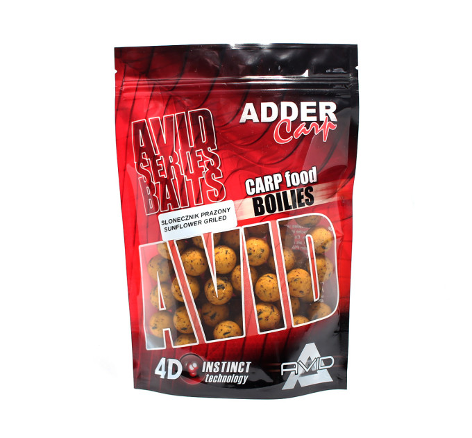 Бойлы Adder Carp Boilies Avid 16 mm 200 g Makuchy Slonecznika / Макуха