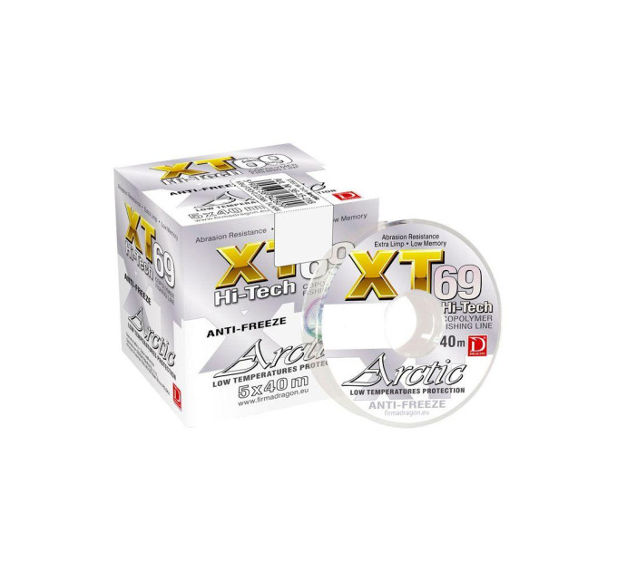 Леска DRAGON XT-69 Hi-Tech Arctic 40m 0.08