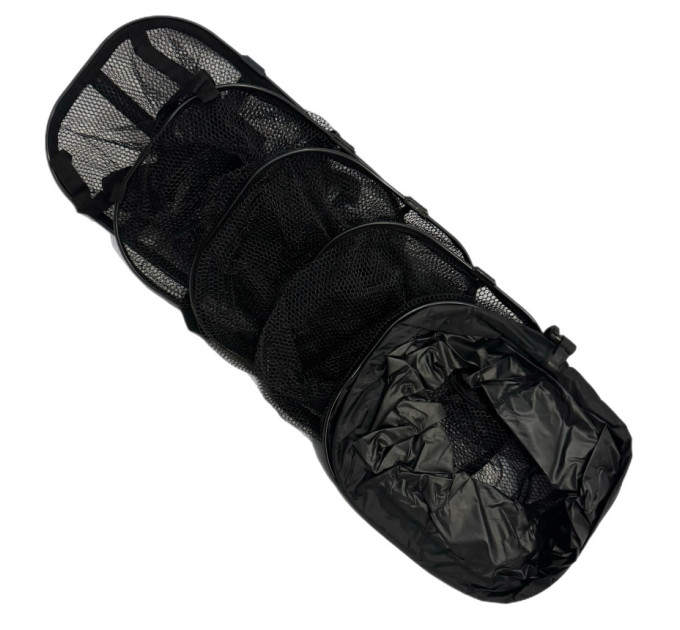 Садок Carp Line Black 2.0м черные алюминиевые кольца, черная прорезиненная сетка, резьба с регулировкой под колышек