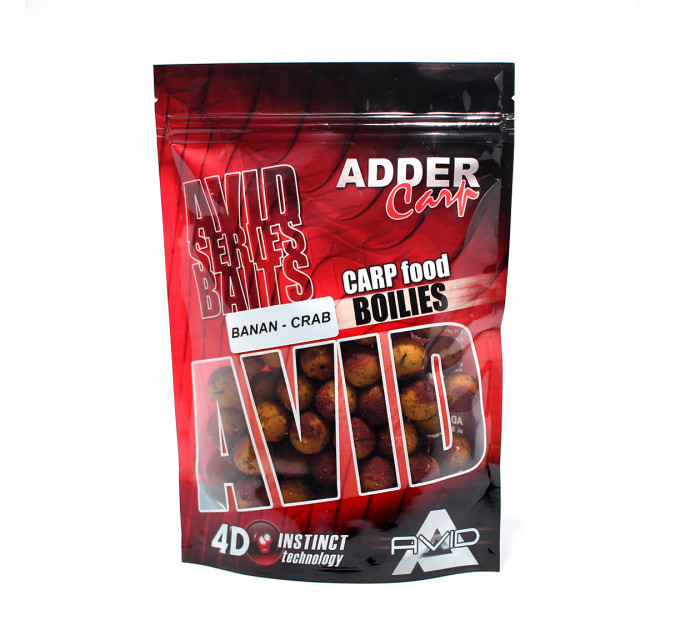 Бойлы Adder Carp Boilies Avid 24 mm 200 g Banan-Crab / Банан-Краб