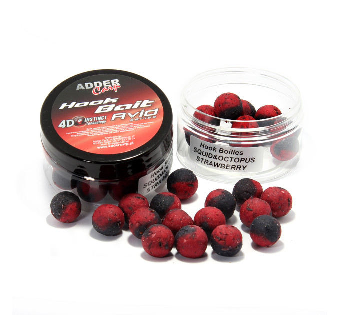 Бойли Adder Carp Hook Boilies Neutral Balance Avid 14-16 mm 100 ml Squid&Octopus-Strawberry