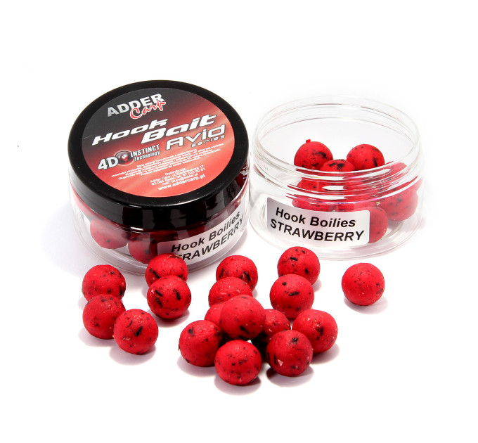 Бойлы Adder Carp Hook Boilies Neutral Balance Avid 14-16 mm 100 ml Strawberry / Клубника