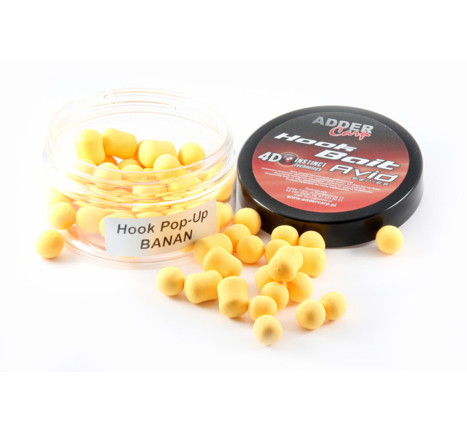 Бойлы Adder Carp Hook Boilies Avid Pop-Up 10 mm Banan / Банан
