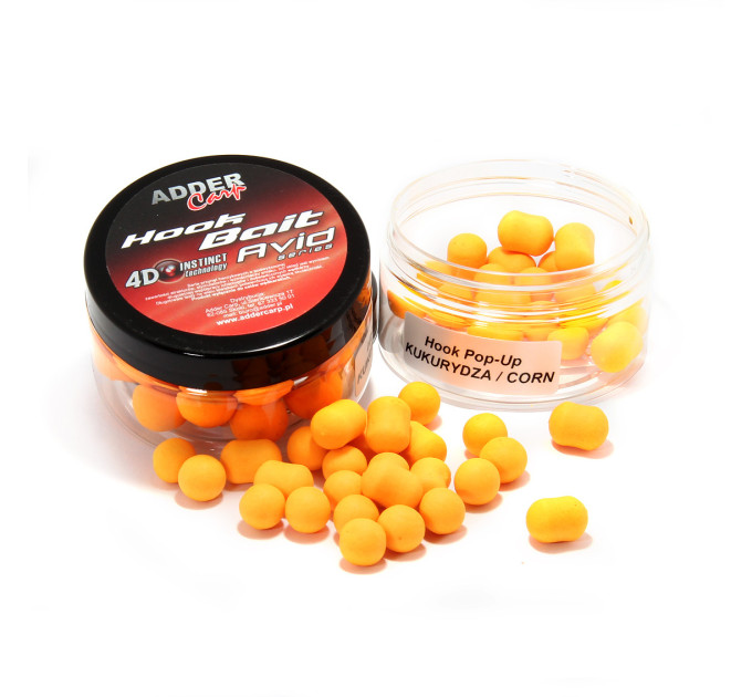 Бойлы Adder Carp Hook Boilies Avid Pop-Up 10 mm Corn / Кукуруза