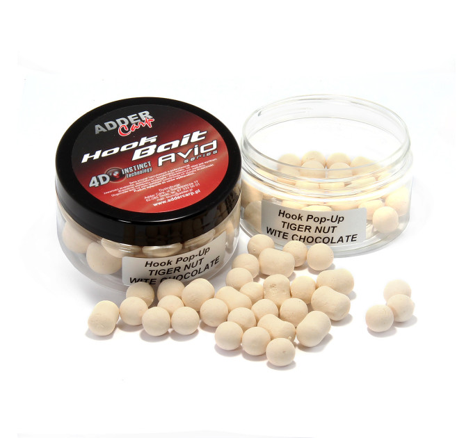 Бойлы Adder Carp Hook Boilies Avid Pop-Up 10 mm Tiger Nut - White Chokolate / Тигровый орех-Шоколад