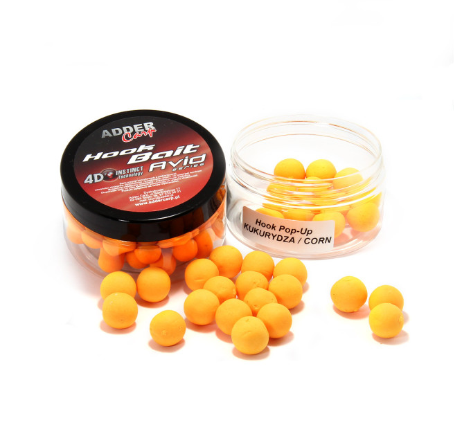 Бойлы Adder Carp Hook Boilies Avid Pop-Up 14 mm Corn / Кукуруза