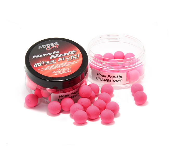 Бойлы Adder Carp Hook Boilies Avid Pop-Up 14 mm Cranberry / Клюква