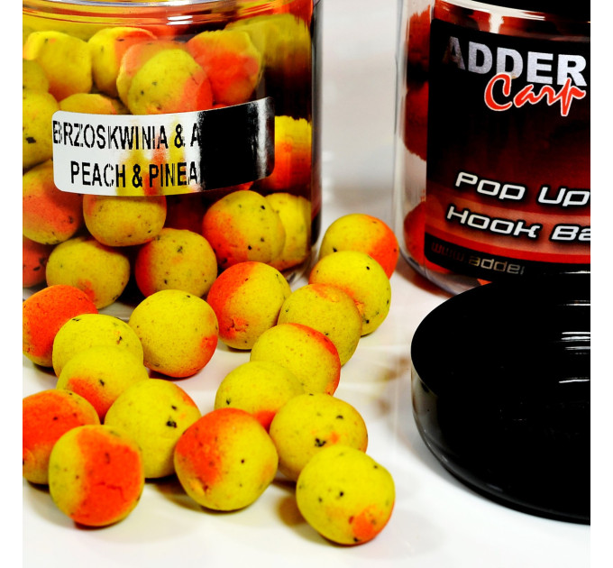 Бойлы Adder Carp Hook Boilies Avid Pop-Up 14 mm Peach&Pineapple / Персик-Ананас