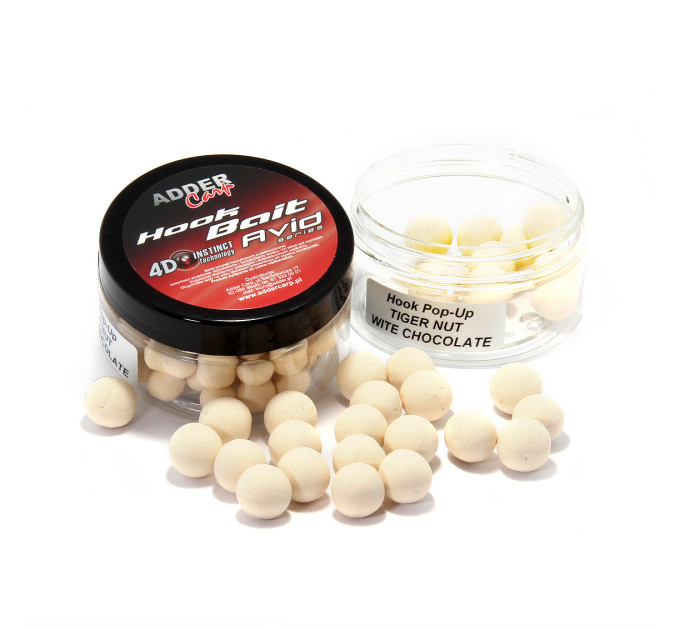 Бойлы Adder Carp Hook Boilies Avid Pop-Up 14 mm Tiger Nut-White Chokolate / Тигровый орех - Шоколад