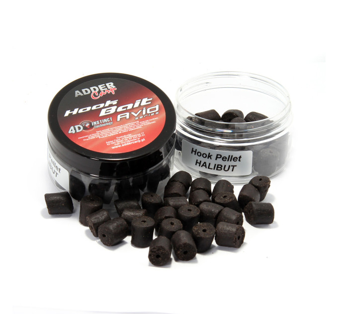 Пеллетс ADDER CARP Hook Pellet Avid 12 mm 100 ml Halibut / Палтус