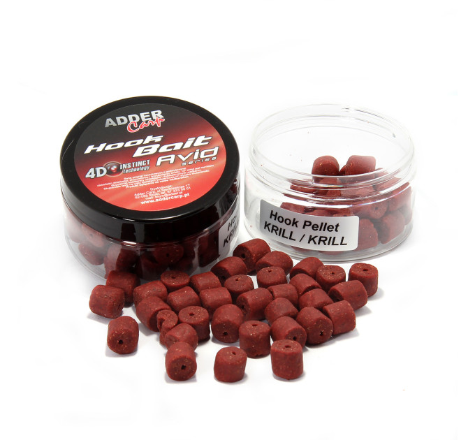 Пеллетс ADDER CARP Hook Pellet Avid 12 mm 100 ml Krill / Криль
