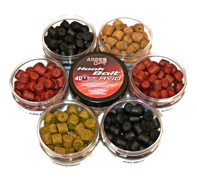 Пеллетс ADDER CARP Hook Pellet Avid 12 mm 100 ml Krill / Криль