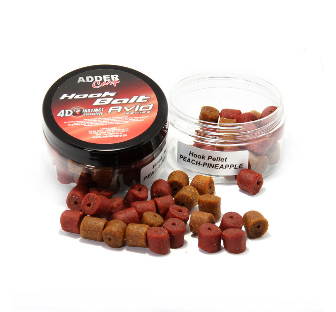 Пеллетс ADDER CARP Hook Pellet Avid 12 mm 100 ml Peach&Pineapple / Персик-Ананас