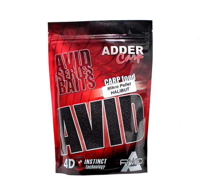 Пеллетс ADDER CARP Mikro Pellet 300 gr 2 mm Red Halibut / Красный палтус