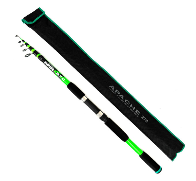 Удилище спиннинговое Apache Spin Green 2.4m 60-120g