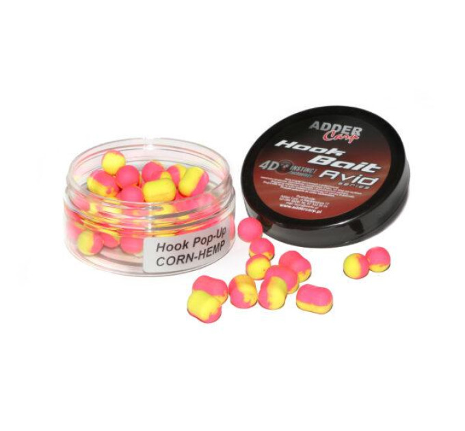 Бойлы Adder Carp Hook Boilies Avid Pop-Up Dumbell 8/10 mm Corn-Hemp / Кукуруза-Конопля
