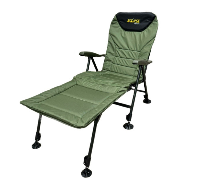 Крісло Eclipse Comfort XL+ 1010-S складне з підлокотниками та регулюванням нахилу + под