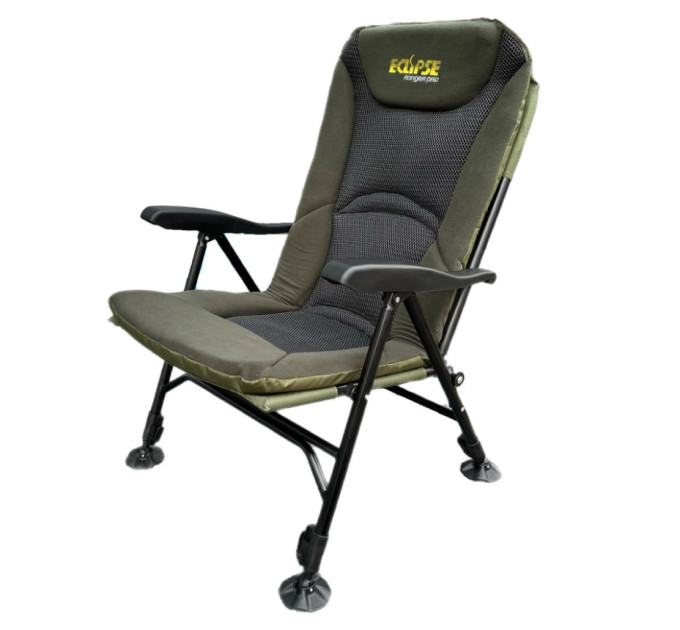 Крісло Eclipse Ranger Pro 1010-W складне з підлокотником, з флісом і сітккою, 4 ноги регулюються