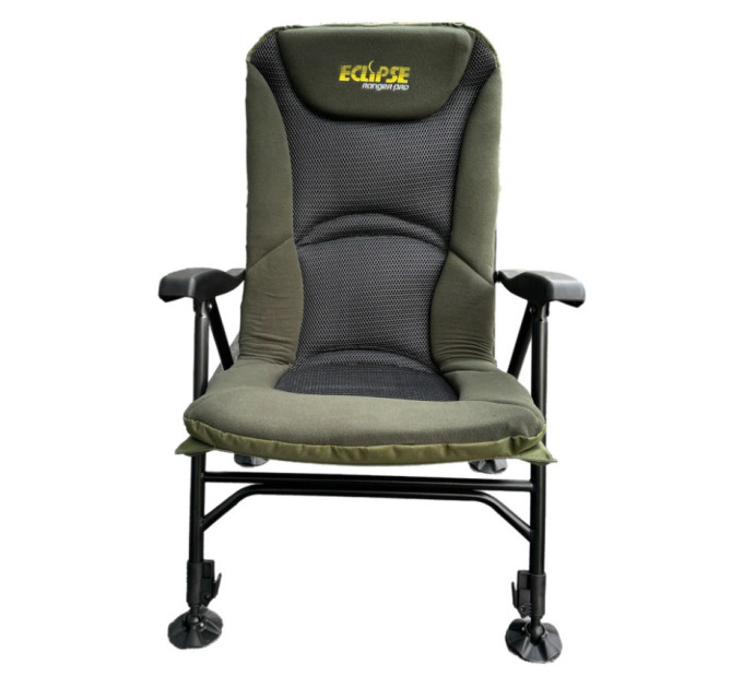 Крісло Eclipse Ranger Pro 1010-W складне з підлокотником, з флісом і сітккою, 4 ноги регулюються