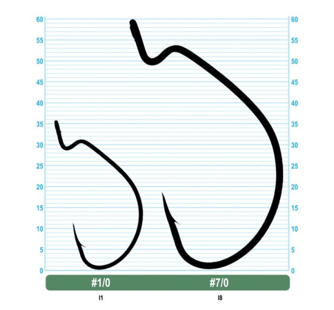 Крючок офсетный OWNER Wide Gap Plus №2/0 6шт Black Cutting point