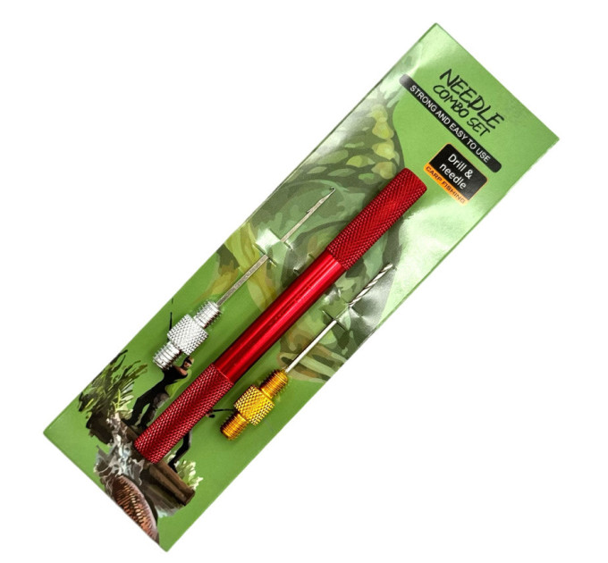 Набор карповый: иголка, сверло + металлическая ручка Needle Combo Set 'GZ-02'