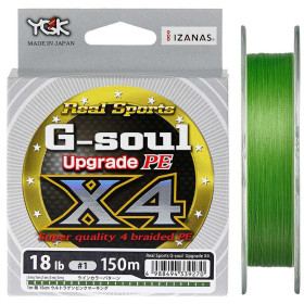 Шнур YGK G-Soul X4 Upgrade 200m (салат.) #0.4/0.104mm 8lb/4kg