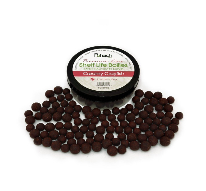 Puhach Baits Premium Line Shelf Life Boilies 12/14 mm - Сreamy Сrayfish