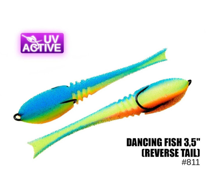 Поролонова рибка Проф Монтаж 811 Dancing Fish 3,5" к:11 (reverse tail)