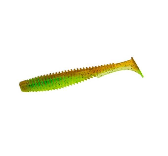 Силикон FishUp U-Shad 3" (9pcs.), #204 - Green Pumpkin/Chartreuse (UV)