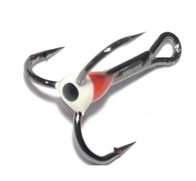 Крючок тройник с глазком и камнем №12 #6