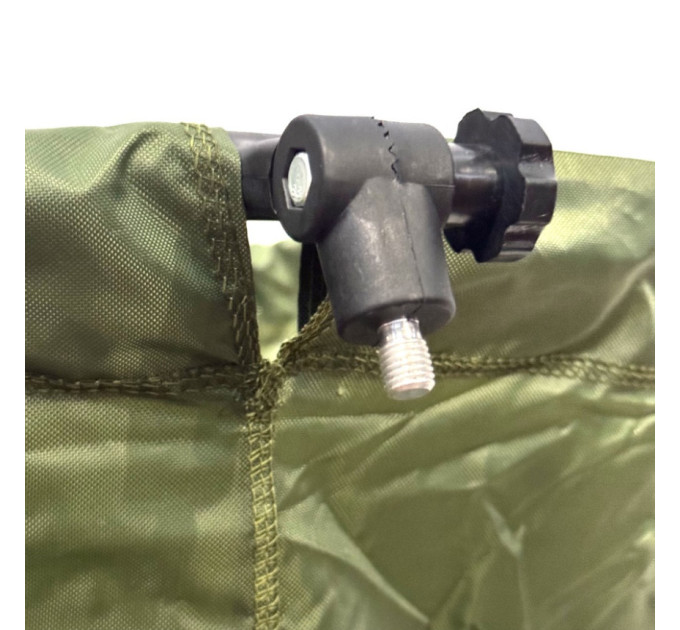 Садок Carp Line Green 3.5м жовті алюмінієві кільця, зелена прогум сітка, різьба з регулюв. під кілок