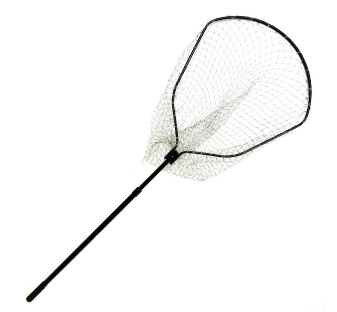 Подсак Breeze HY-160160-QP пятиугольная цельная голова 60 см, кордовая сетка, черная телескоп ручка 1.8m