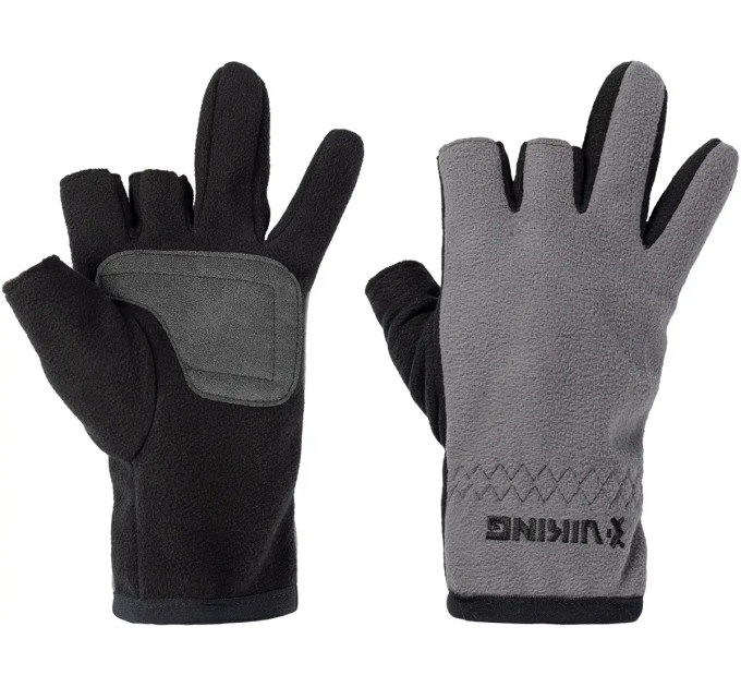 Перчатки Viking Fishing Ice Master Gloves M (fleece) 3 cut finger к:grey-graphite