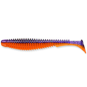 Силикон FishUp U-Shad 4" (8pcs.), #207 - Dark Violet/Orange (UV)