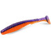 Силікон FishUp U-Shad 4" (8pcs.), #207 - Dark Violet/Orange (UV)