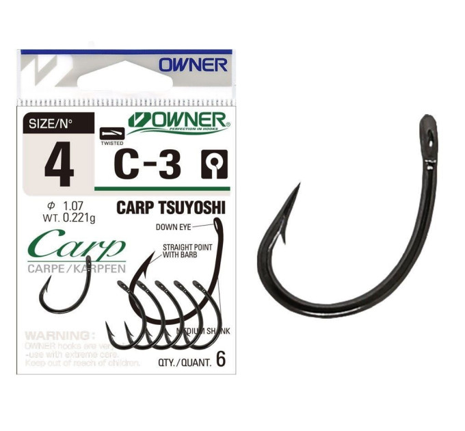 Гачок OWNER Carp Tsuyoshi C3-53263 №02