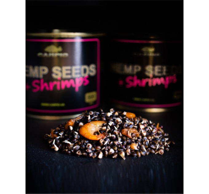 Зерносмесь CARPIO HEMP SEEDS+Shrimps / Зерна конопли с креветкой, 0.5 л